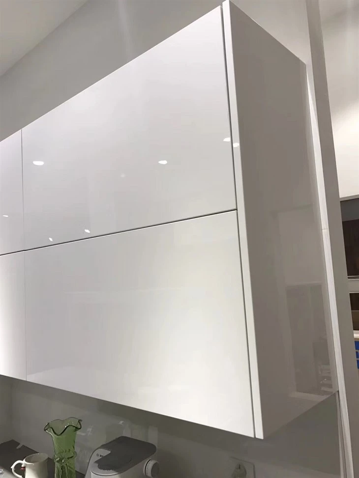 High gloss white acrylic finish kitchen cabinet (4)